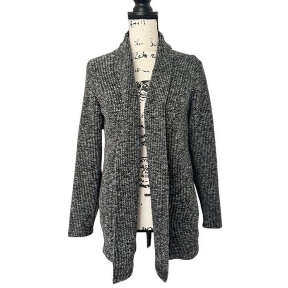 Bobbi Los Angeles SZ S grey textured open front cardigan - Picture 1 of 5